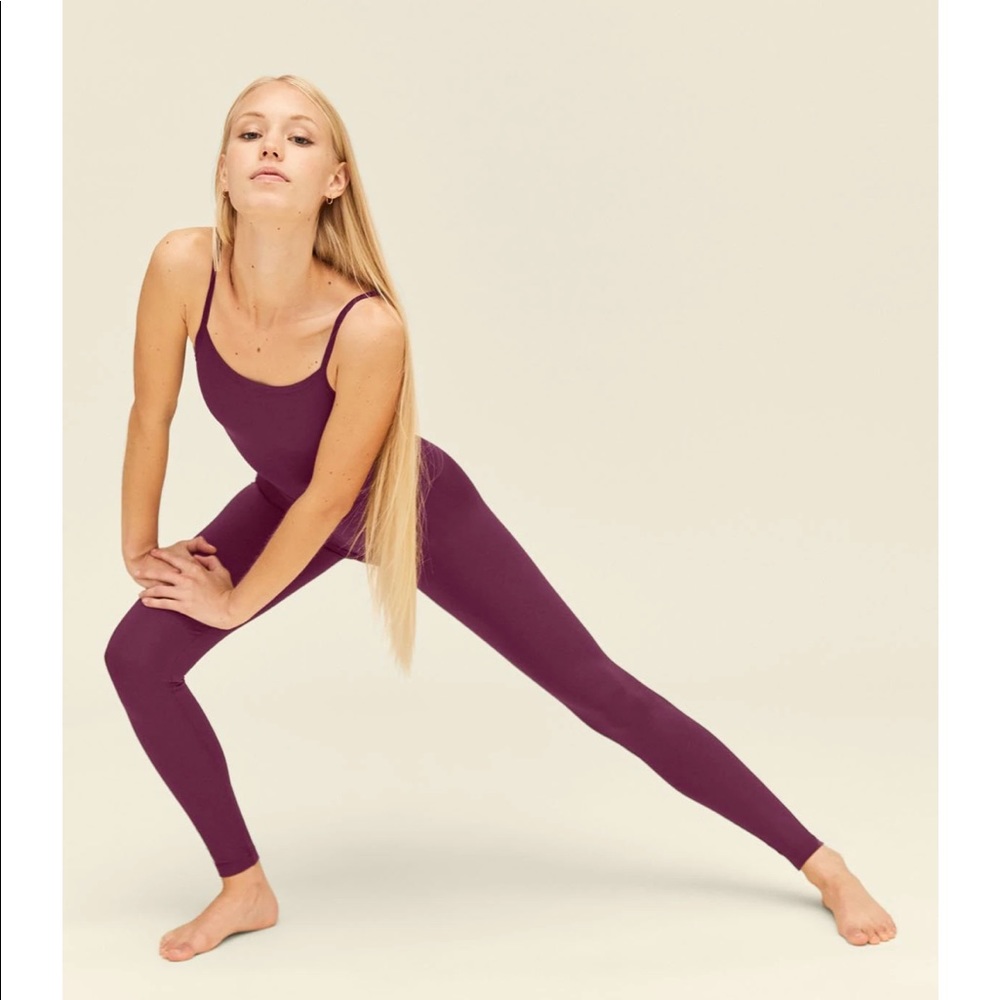 girlfriend collective Plum Cami Unitard